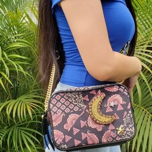 Sam Edelman Black and Pink Crossbody Bag